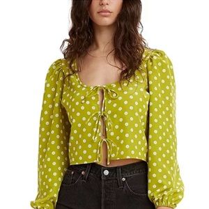 🆕 LEVI’S Embry Tie Scoop Neck Blouse
